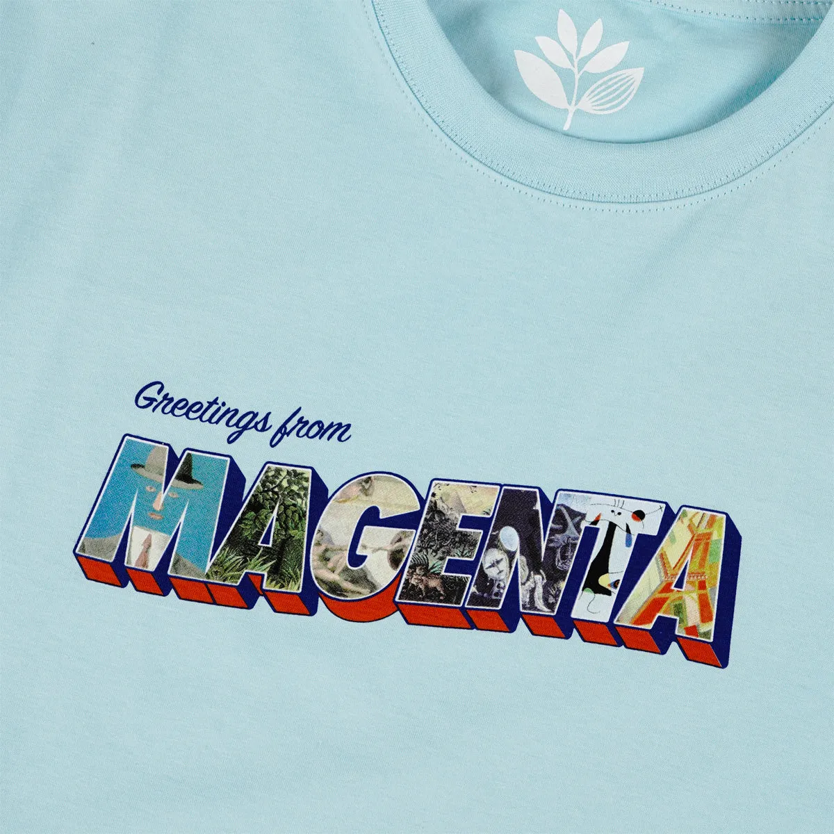Magenta Postcard Tee Blue
