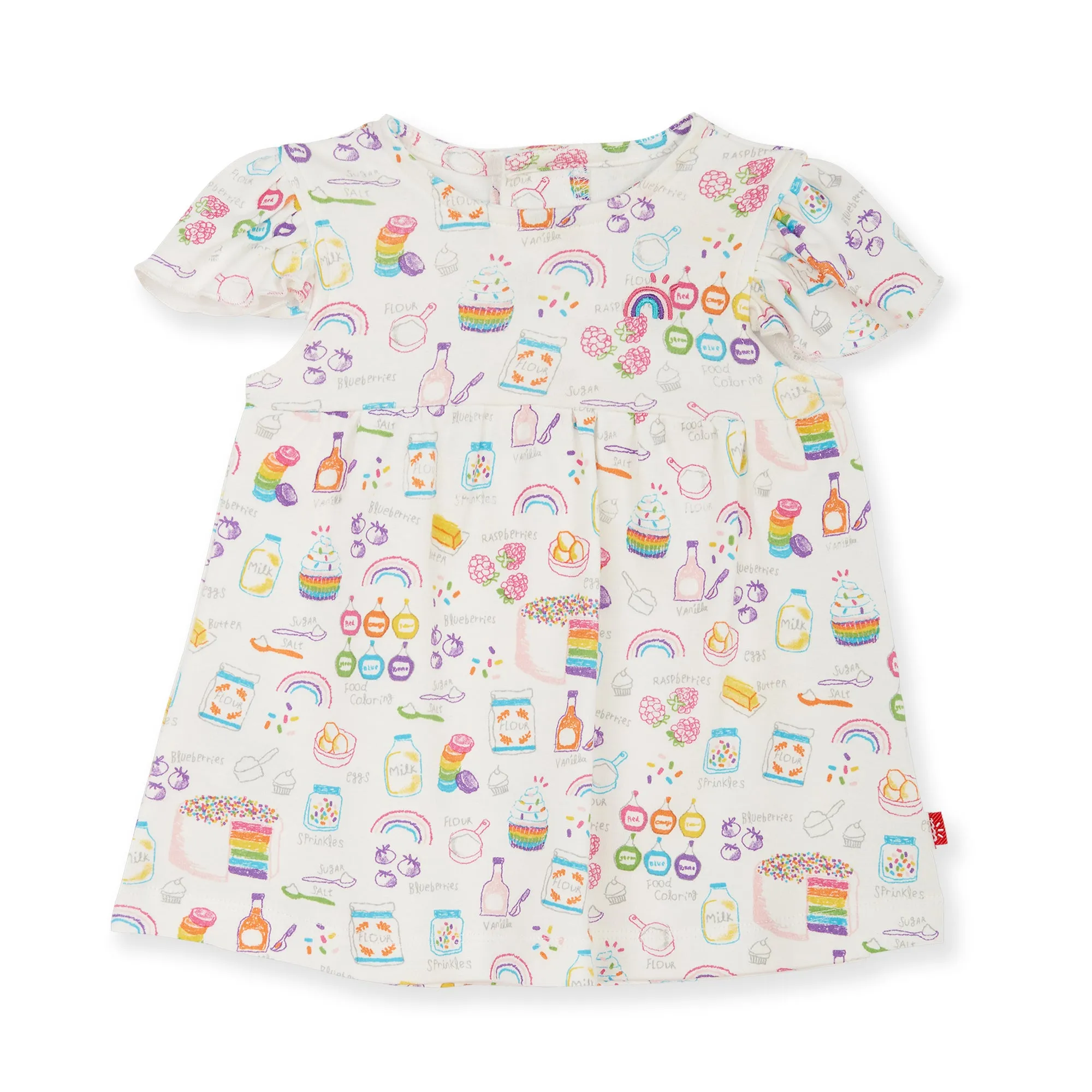 Magnetic Me Rainbow Sprinkles Organic Cotton Dress w/Ruffle Diaper Cover