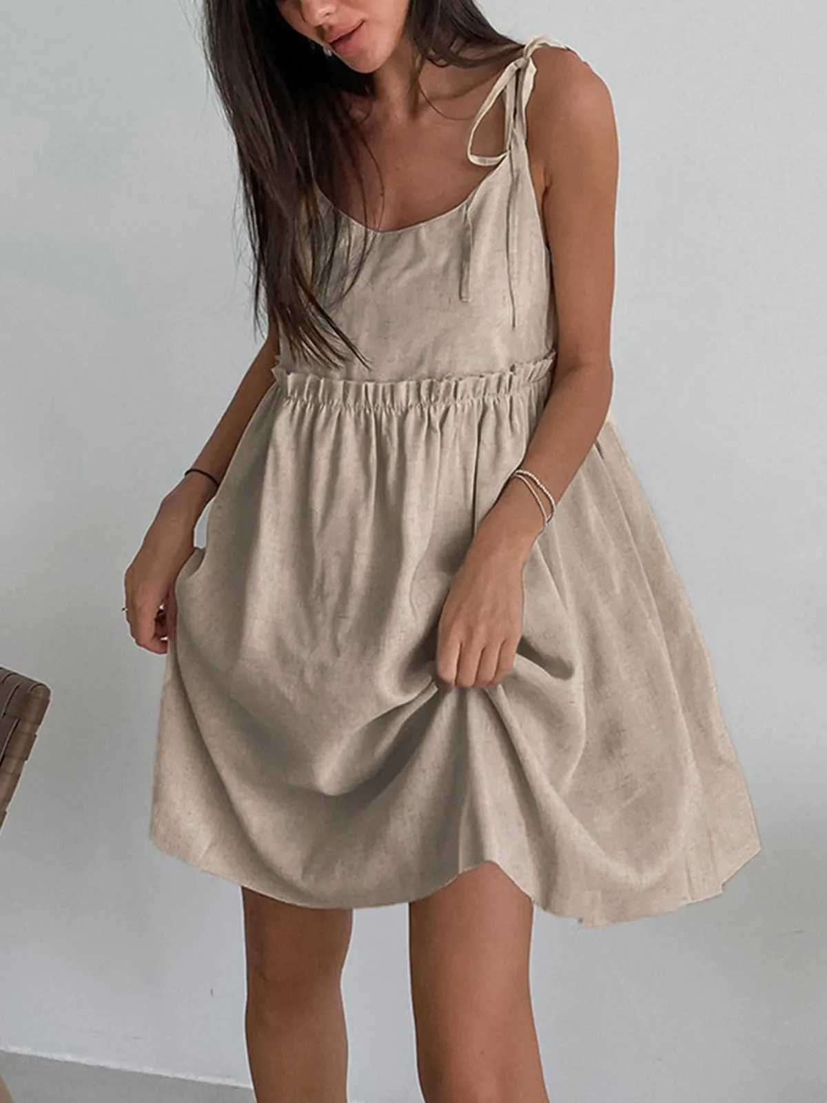 Maica - Preppy Sleeveless Mini Dress