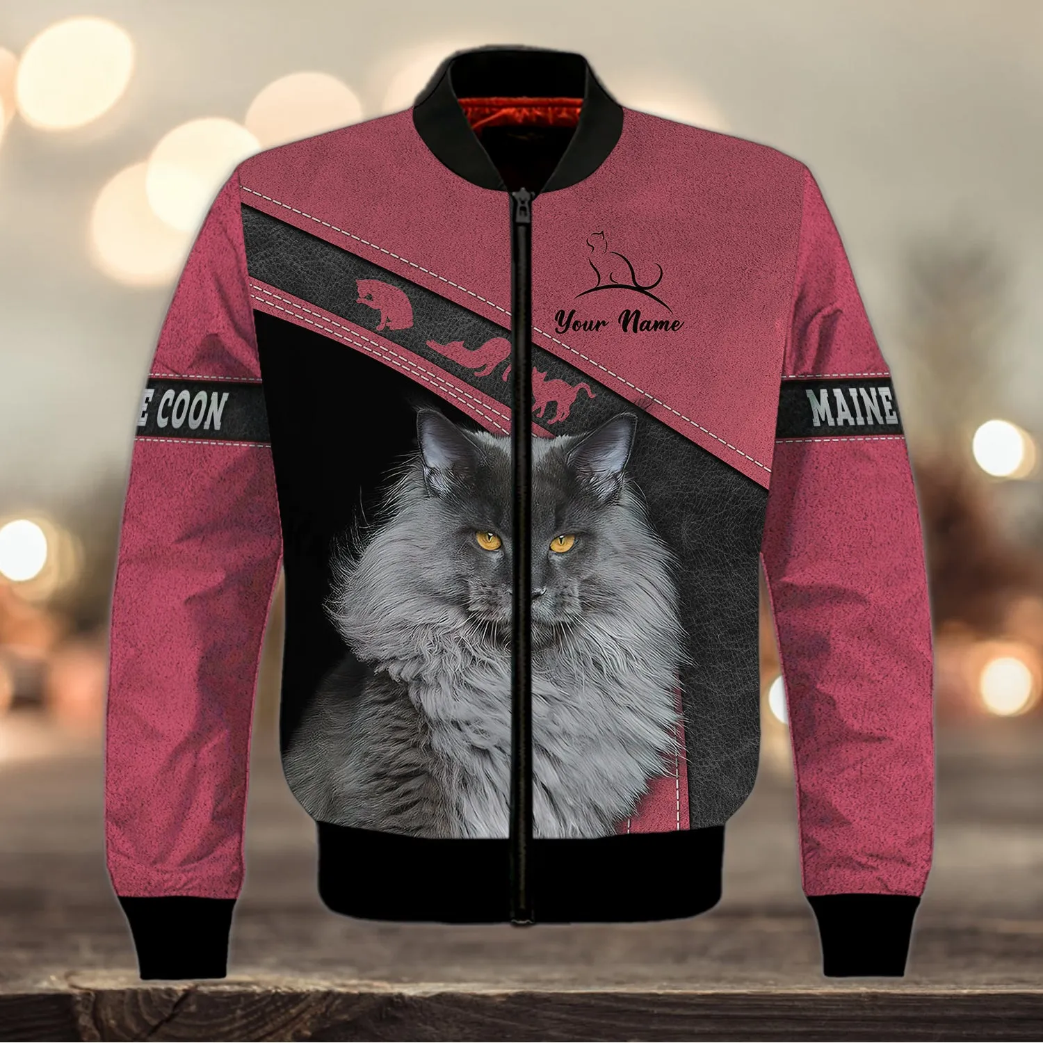 Maine Coon Pink Love Cats 3D Shirts Design, Hoodie T Shirt