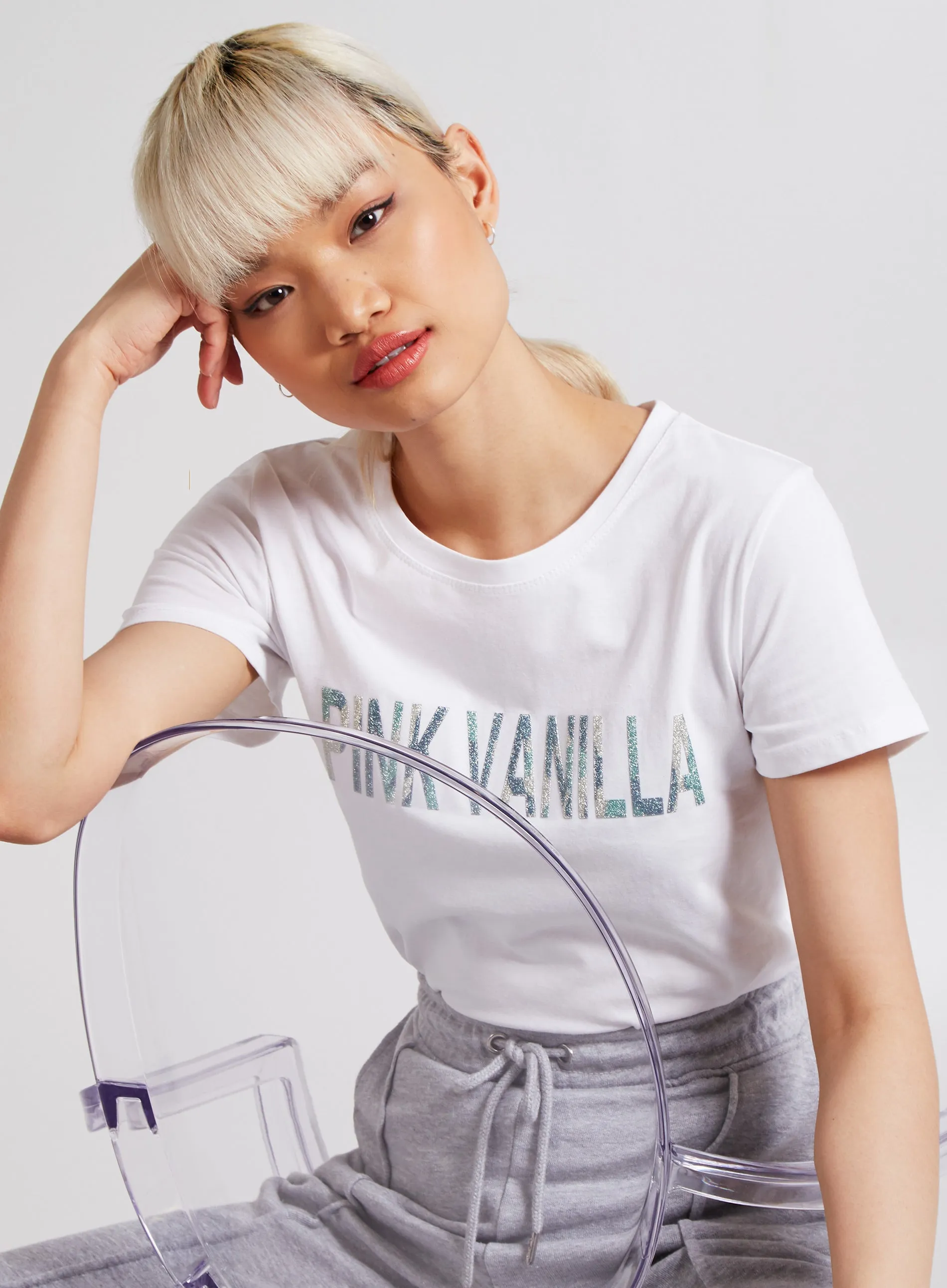 Marble Effect Logo T-Shirt