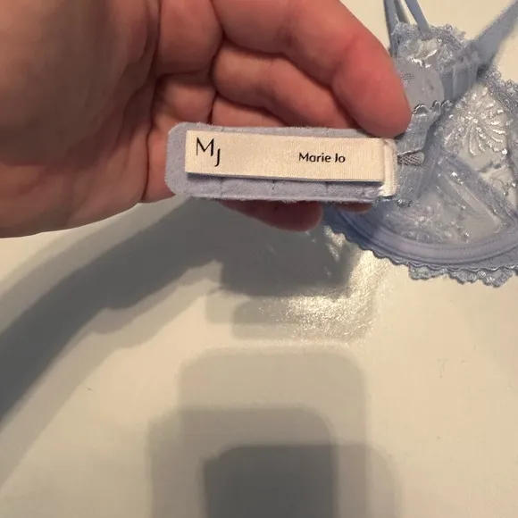Marie Jo Jane Blue Balcony Horizontal Seam Embroidered Bra In Summer Jeans 36 B