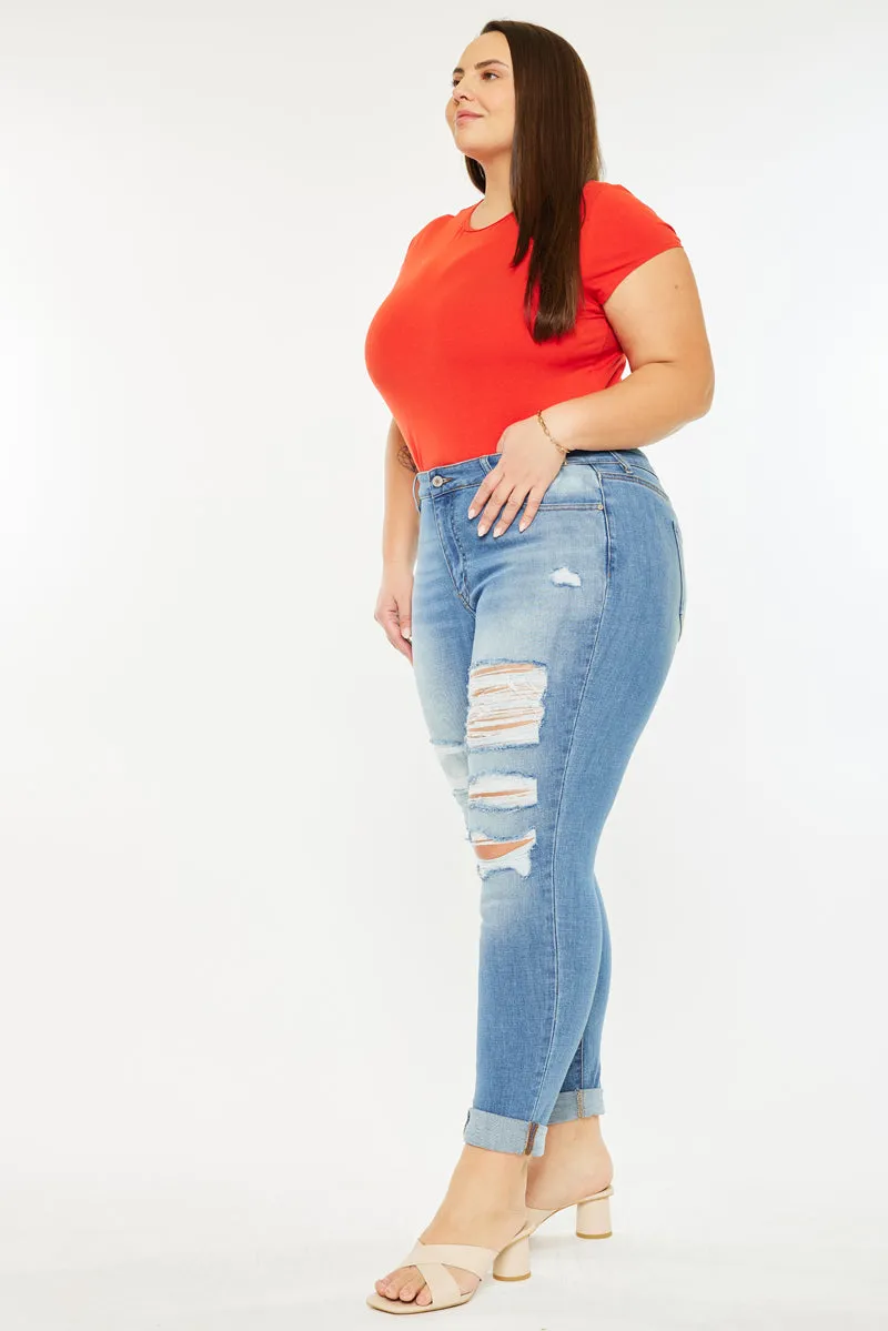 Marimar  Mid Rise Ankle Skinny Jeans (Plus Size)