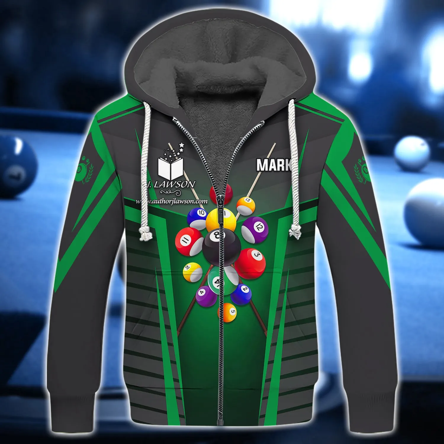 MARK KOZELICHKI, The Wrecking Krew Team In Green Billard Balls 3D Shirt - QB95