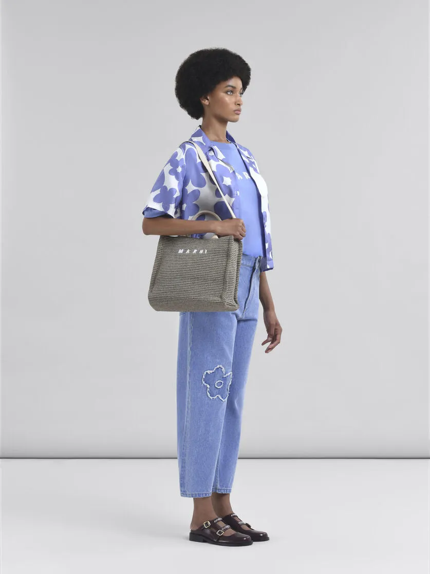 [MARNI] Light Blue Denim Boyfriend Jeans With Patch - Cobalt