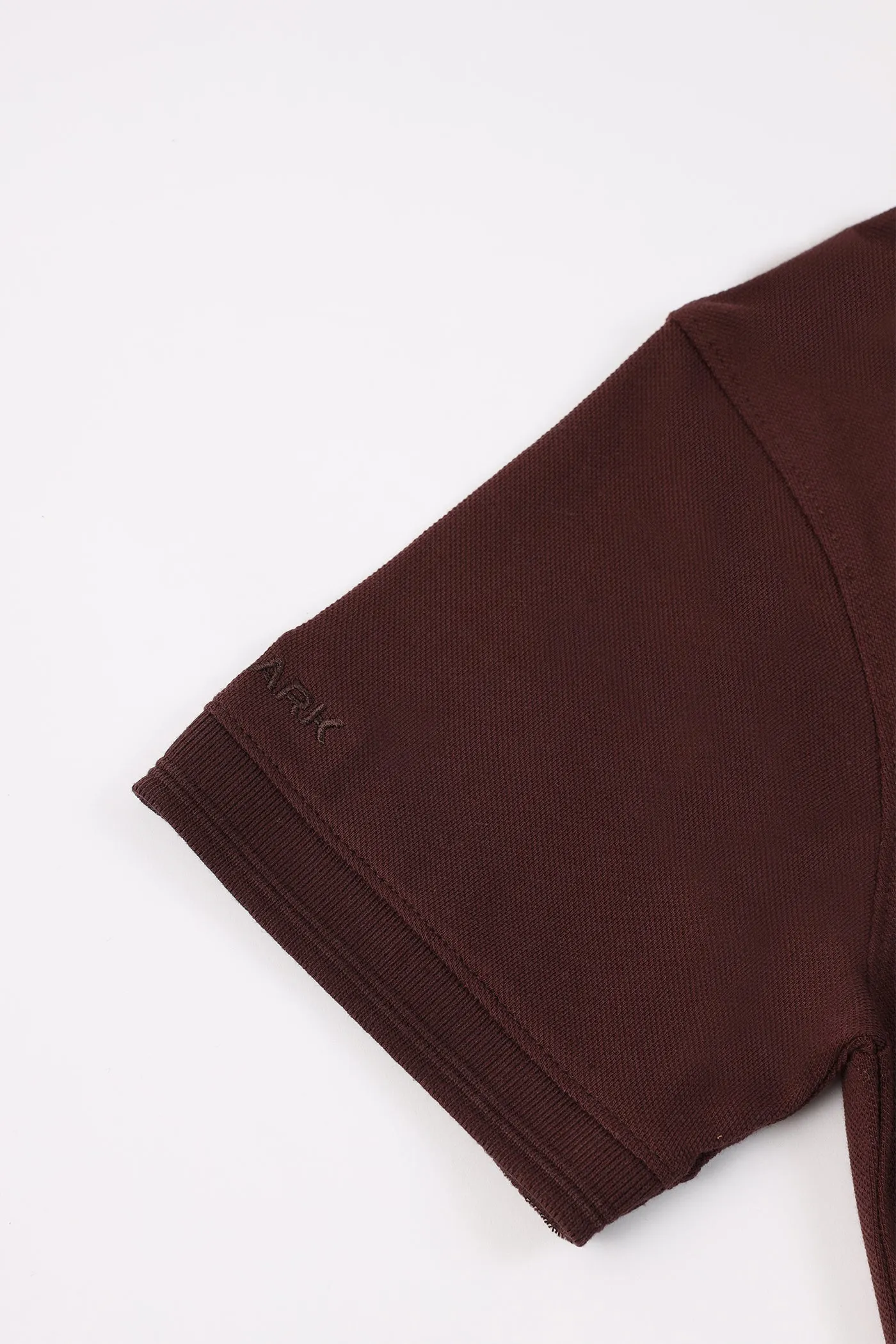 MAROON BONE-COLLAR POLO SHIRT