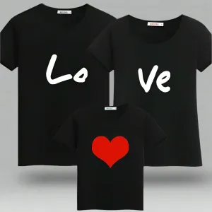Matching Family "LOVE" T-Shirt Set – Adorable Family Heart Design