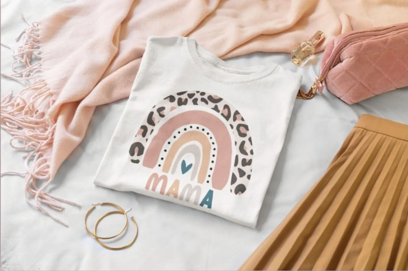 Matching Mama & Mini Rainbow T-shirts