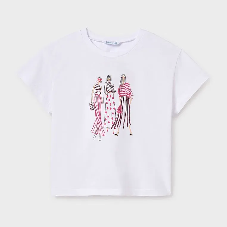 Mayoral Older Girls T-Shirt 6030 Pink Fashion