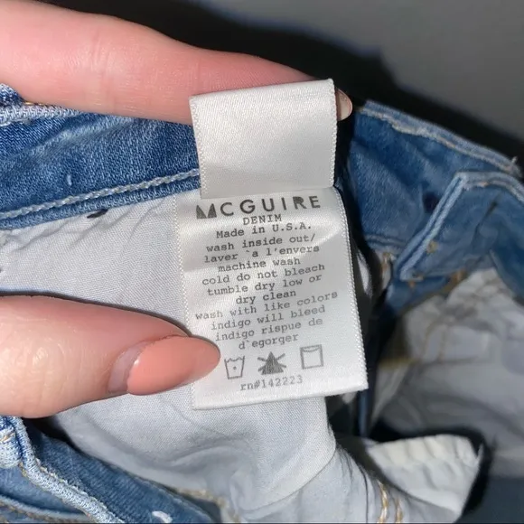 McGuire Newton Skinny High Rise Light Wash Jeans