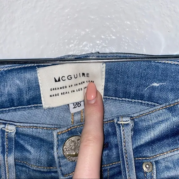McGuire Newton Skinny High Rise Light Wash Jeans