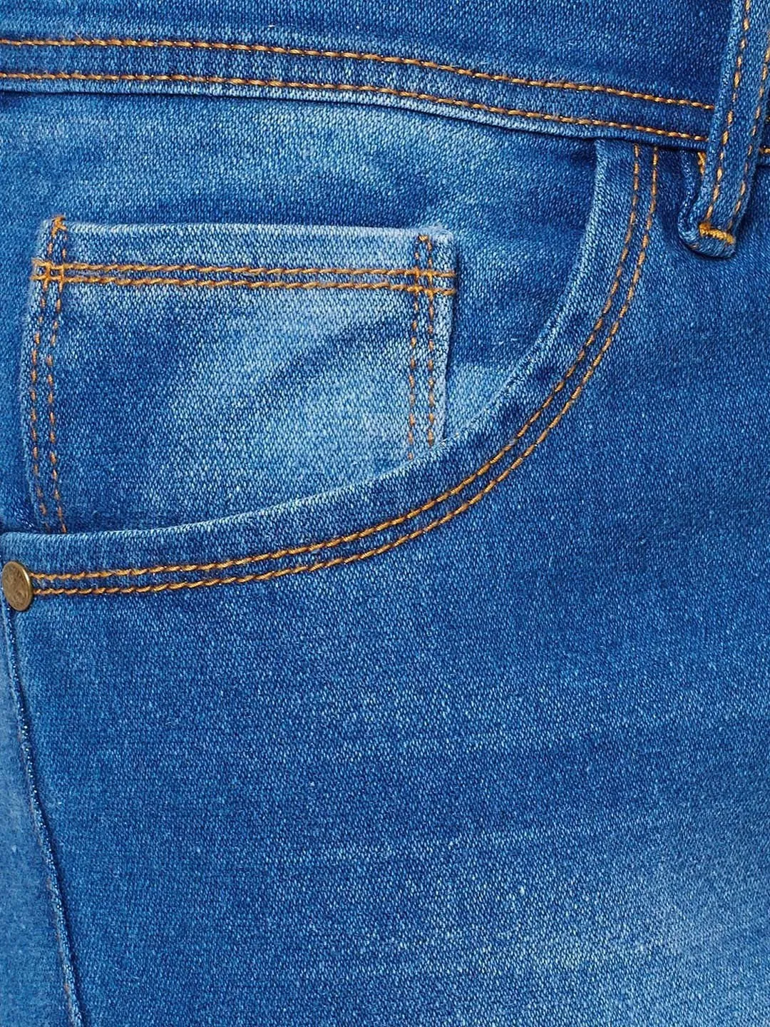 Men Blue Slim Fit Mid-Rise Clean Look Stretchable Jeans