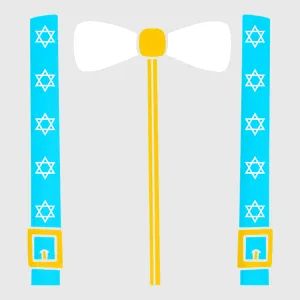 Menorah Celebration Bow Tie Transfer