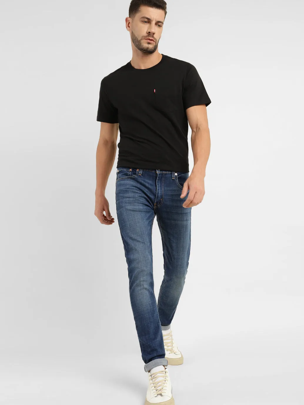 Men's 512 Blue Tapered Fit Mid Rise Jeans