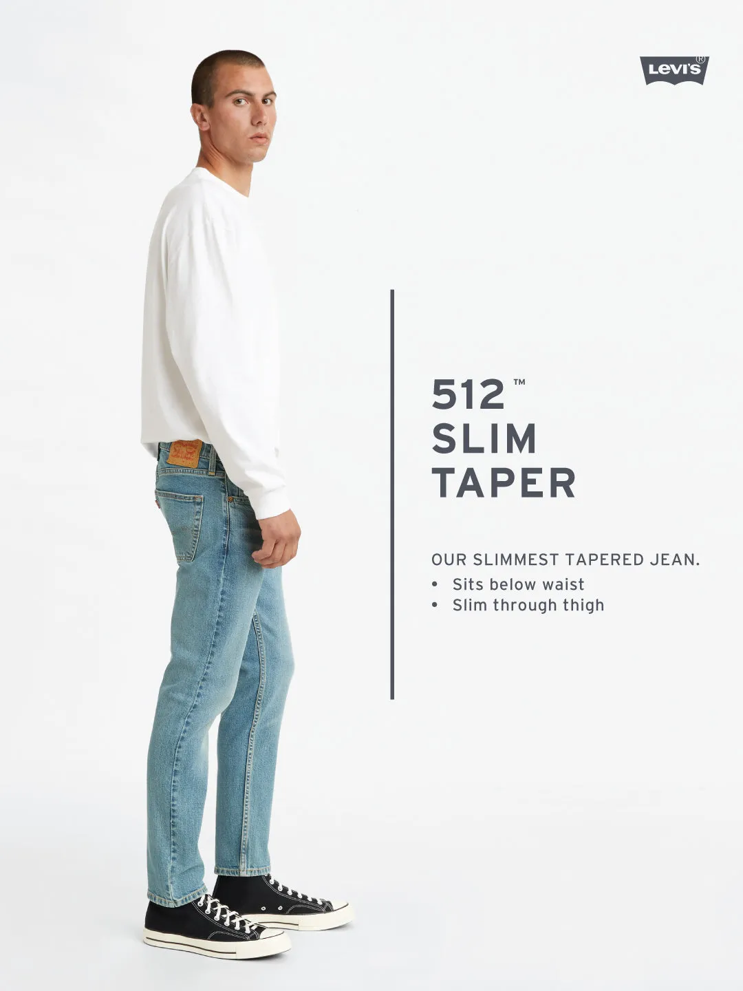Men's 512 Blue Tapered Fit Mid Rise Jeans