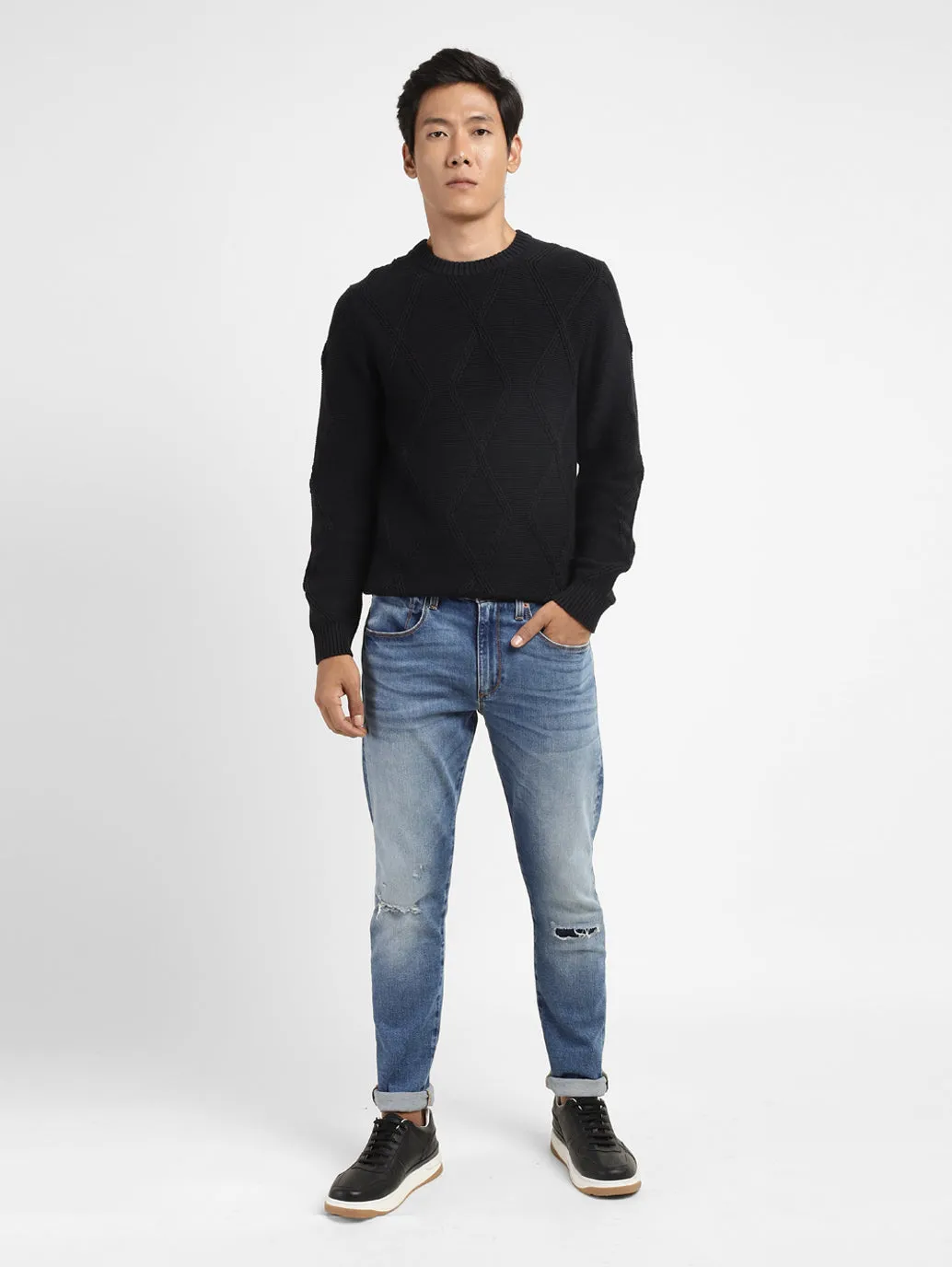 Men's 512 Blue Tapered Fit Mid Rise Jeans