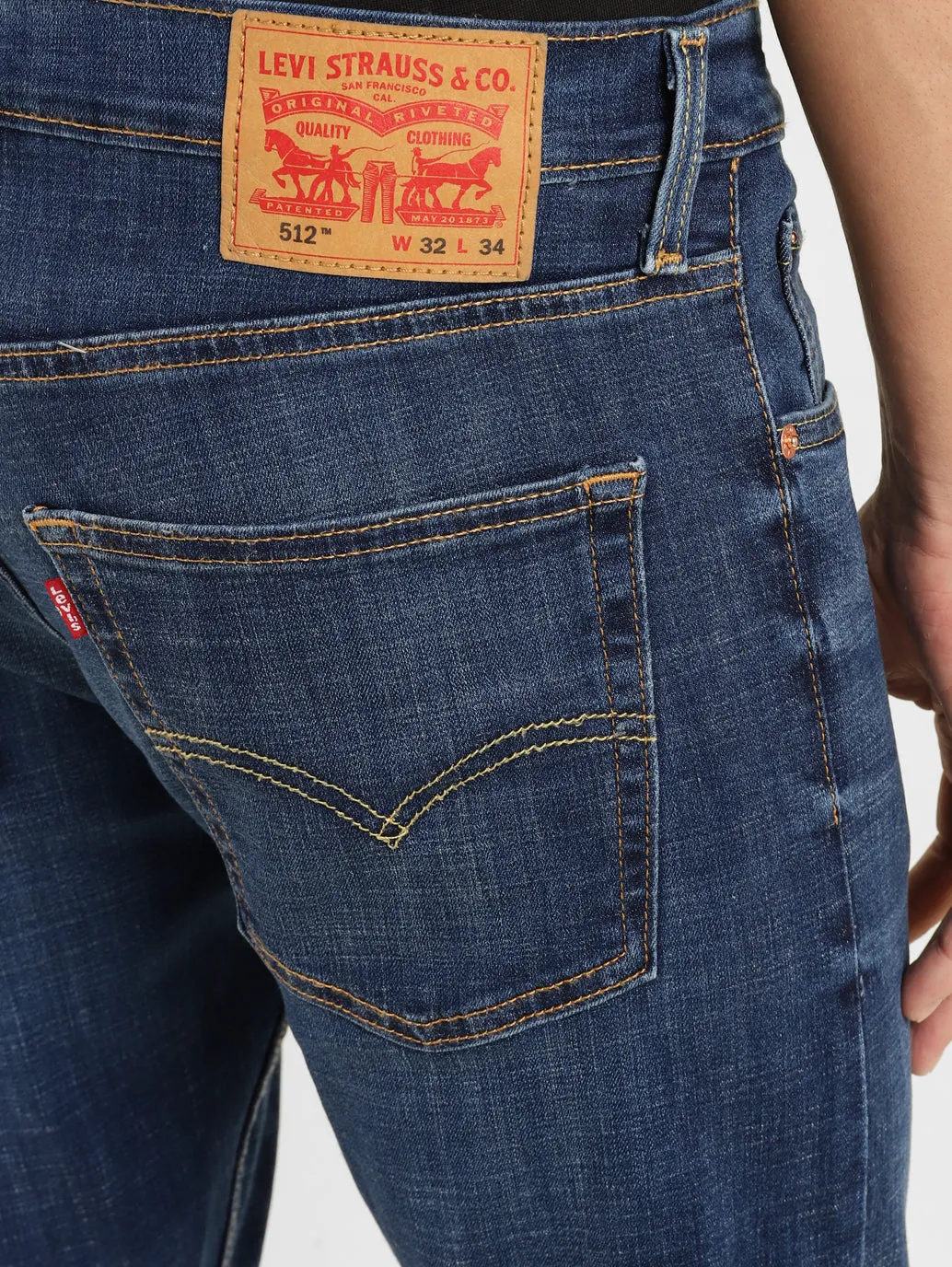 Men's 512 Blue Tapered Fit Mid Rise Jeans