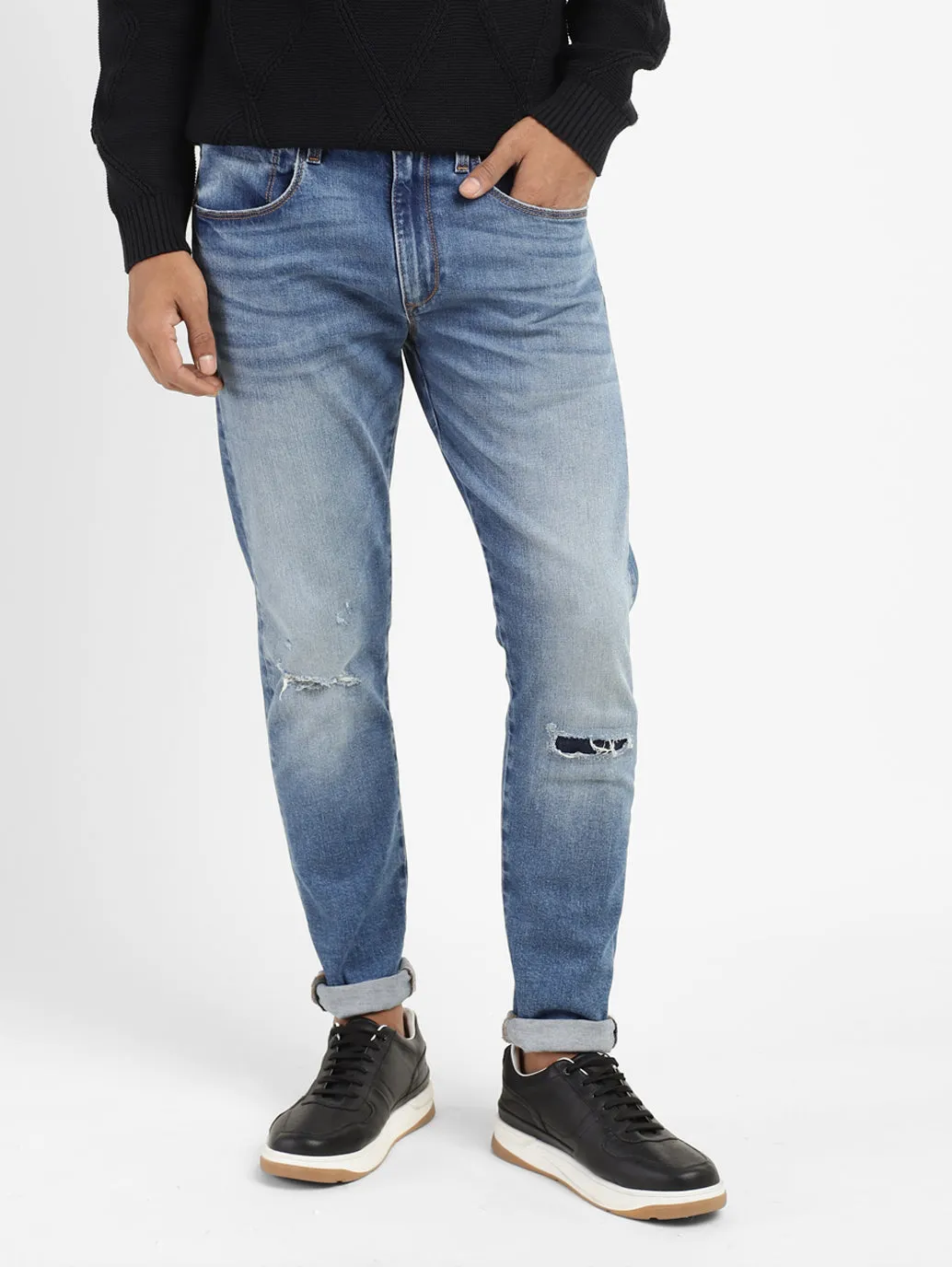 Men's 512 Blue Tapered Fit Mid Rise Jeans