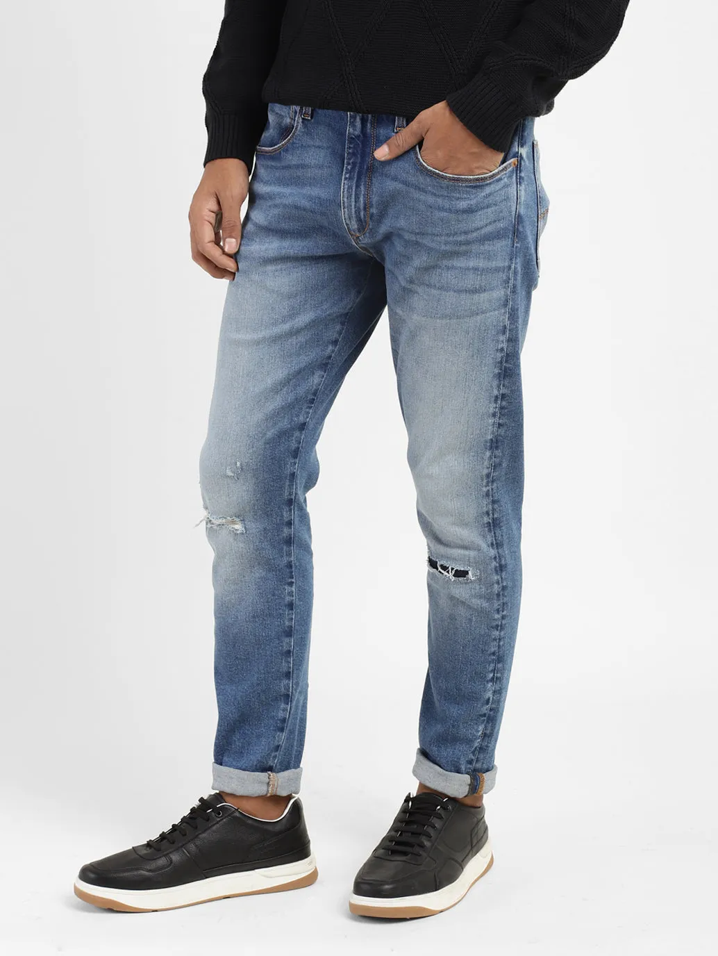 Men's 512 Blue Tapered Fit Mid Rise Jeans