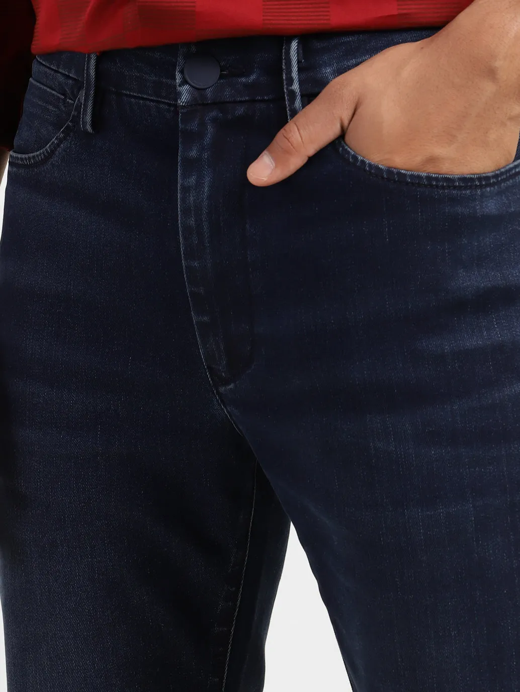 Men's 513 Blue Slim Fit Mid Rise Jeans