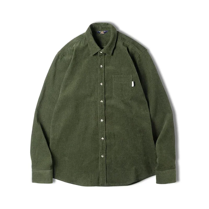 Men's Casual Corduroy Long Sleeve Shirts