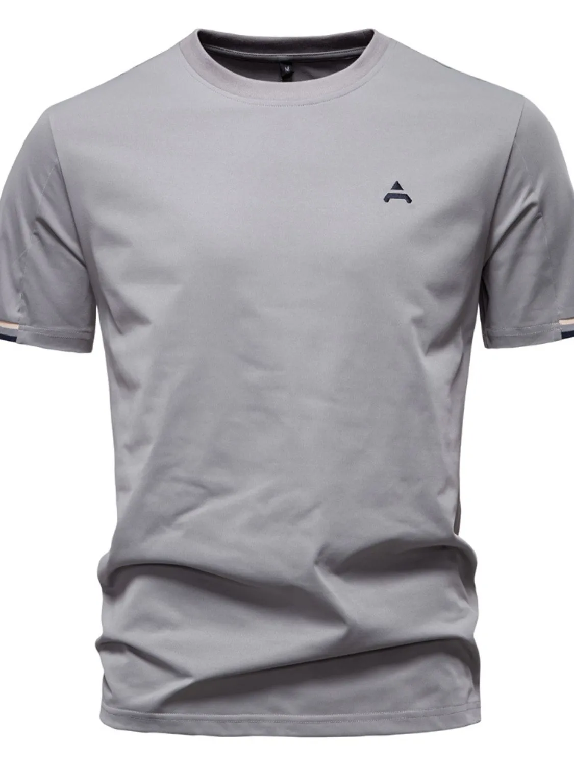 Men's Embroidered Round Neck T-Shirt