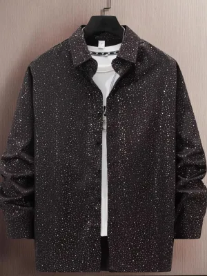 Men's Full Size Button Up Long Sleeve Shirt Plus Size