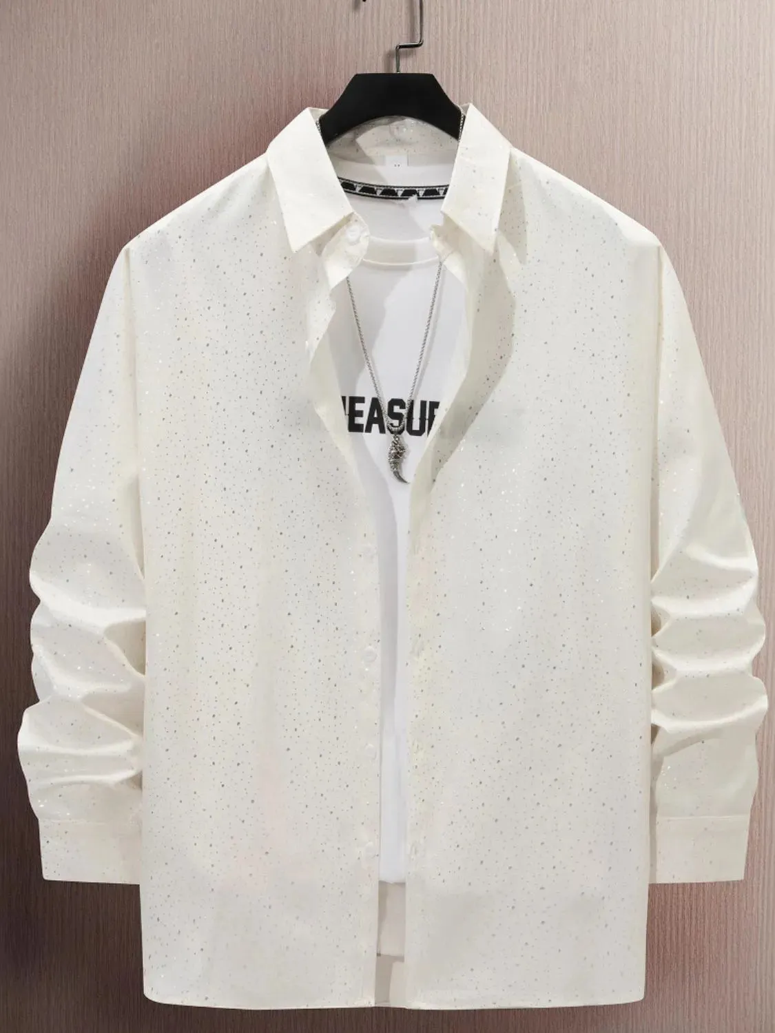 Men's Full Size Button Up Long Sleeve Shirt Plus Size