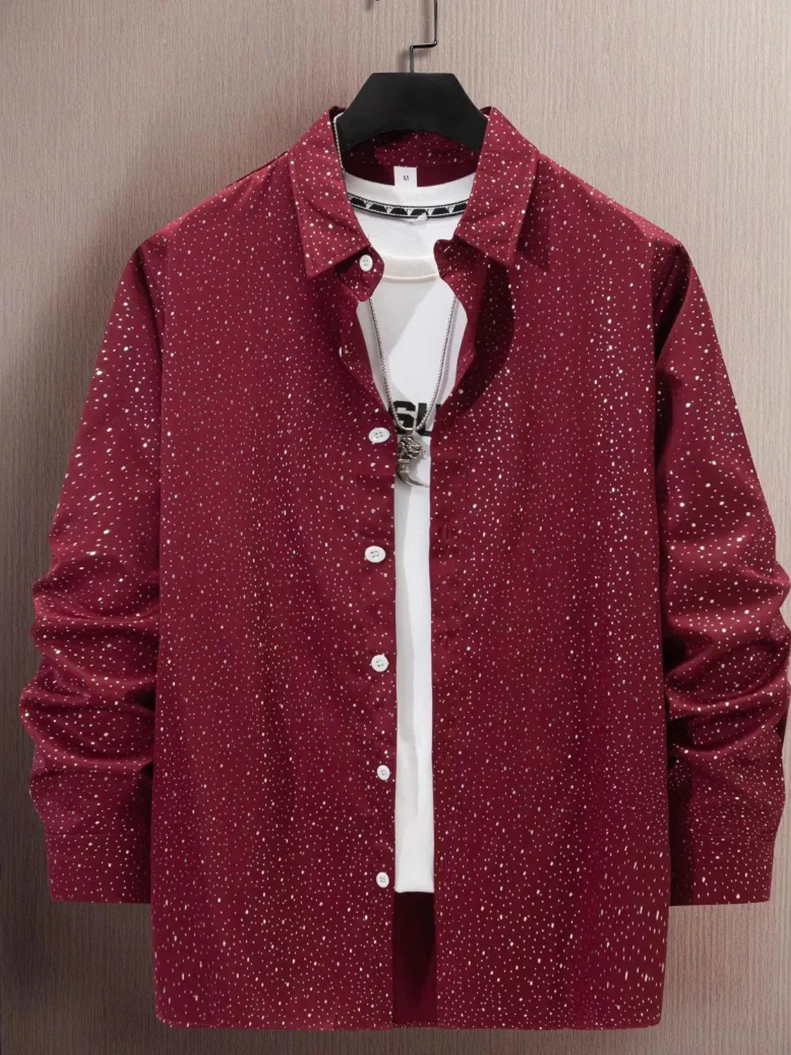 Men's Full Size Button Up Long Sleeve Shirt Plus Size