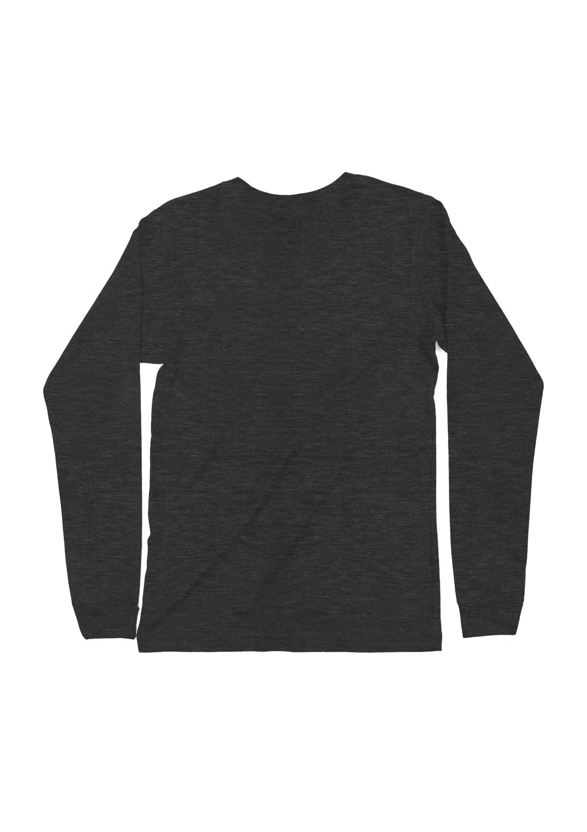 Men's Long Sleeve Crew Neck T-Shirt Black Gray Heather