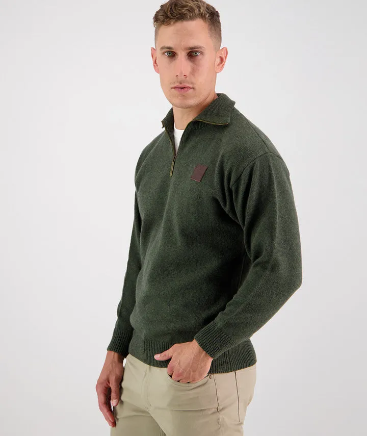 Men's Mariner Wool Zip Neck Sweater