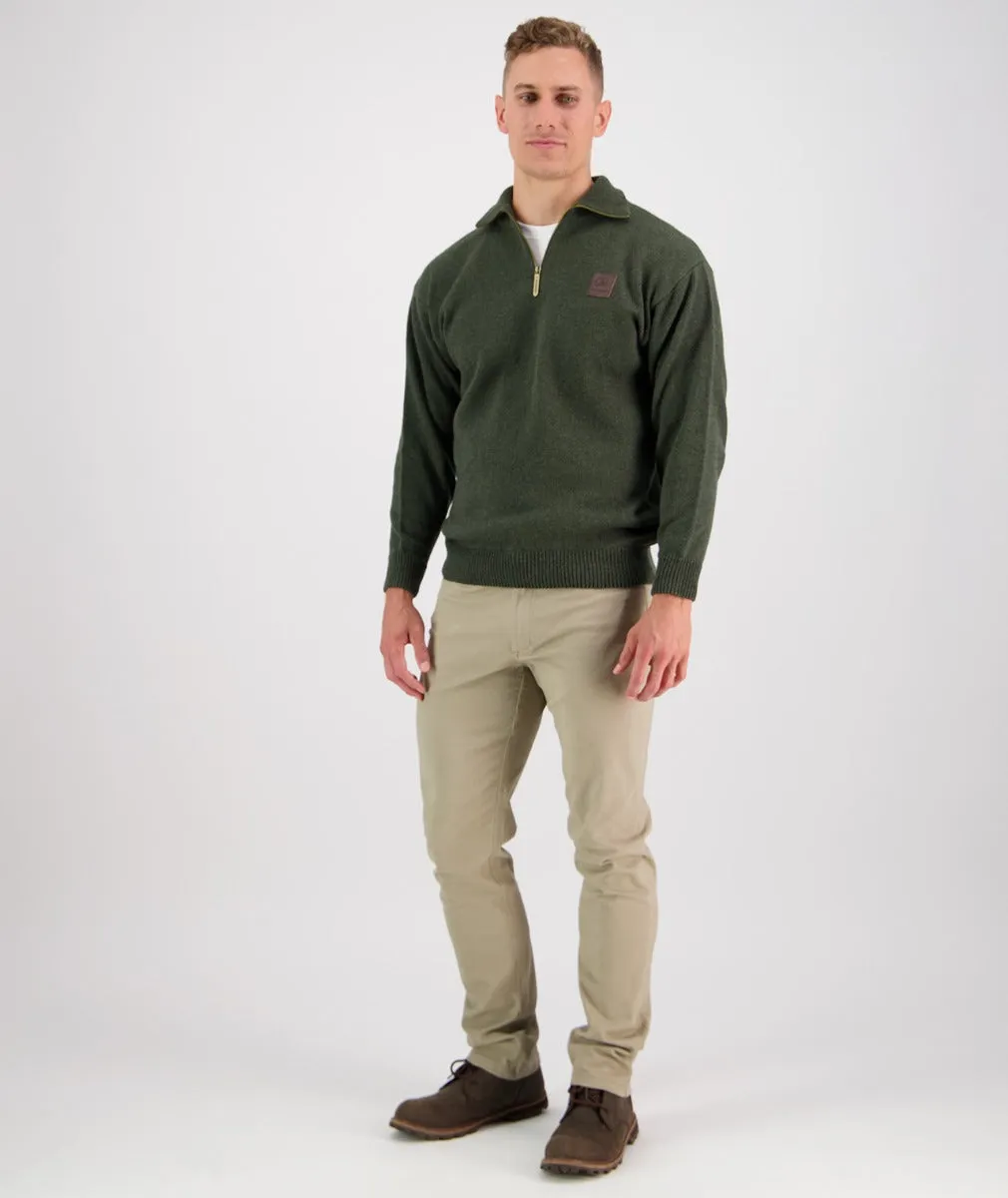 Men's Mariner Wool Zip Neck Sweater