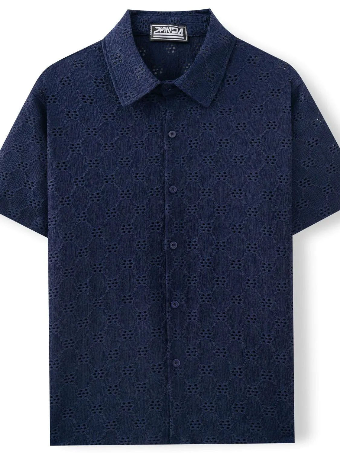 Men's Plus Size Button Down Short Sleeve Shirt