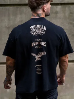 Men's Plus Size Graphic Round Neck Short Sleeve T-Shirt