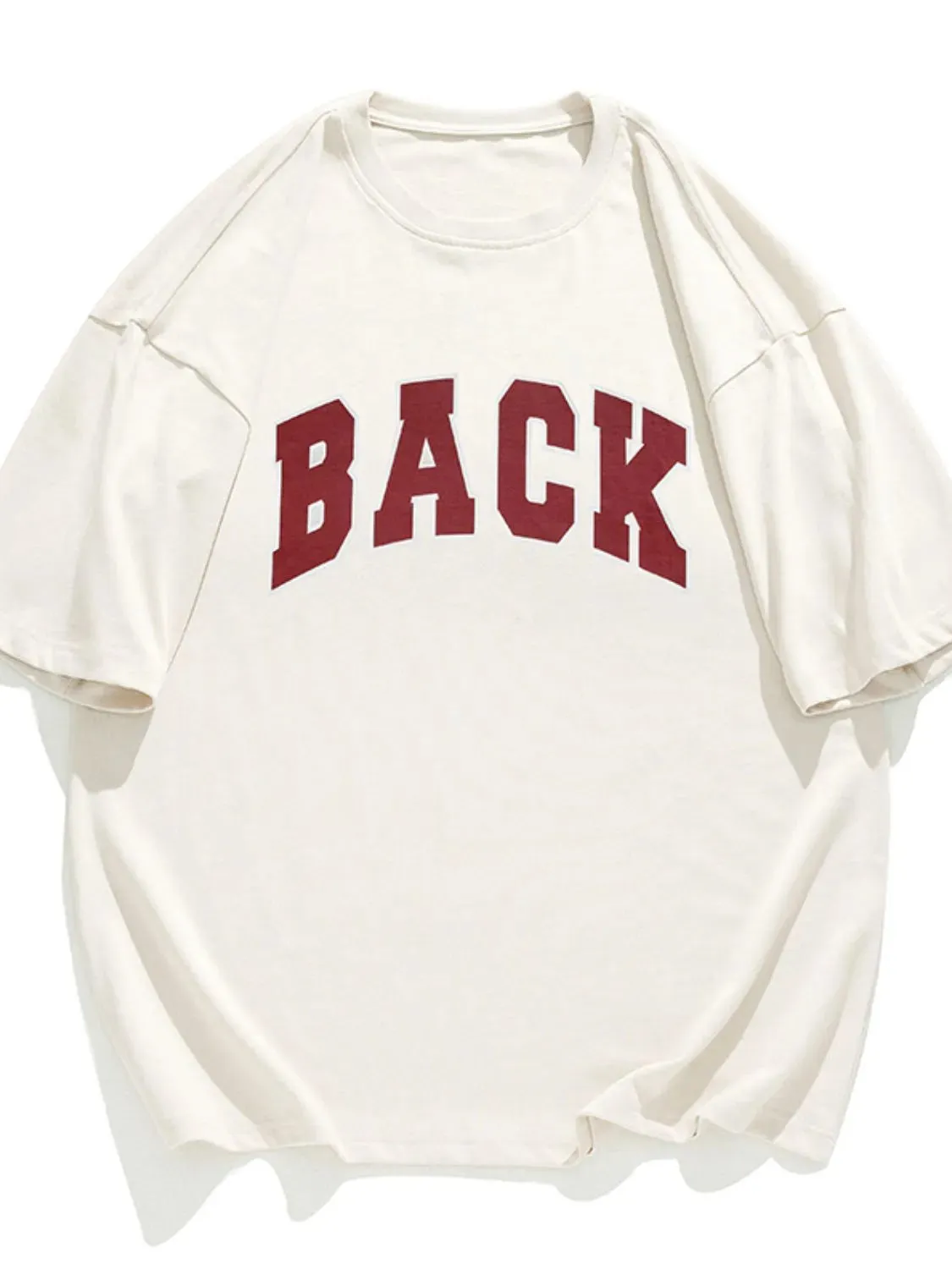 Men's Plus Size Letter Round Neck Half Sleeve T-Shirt