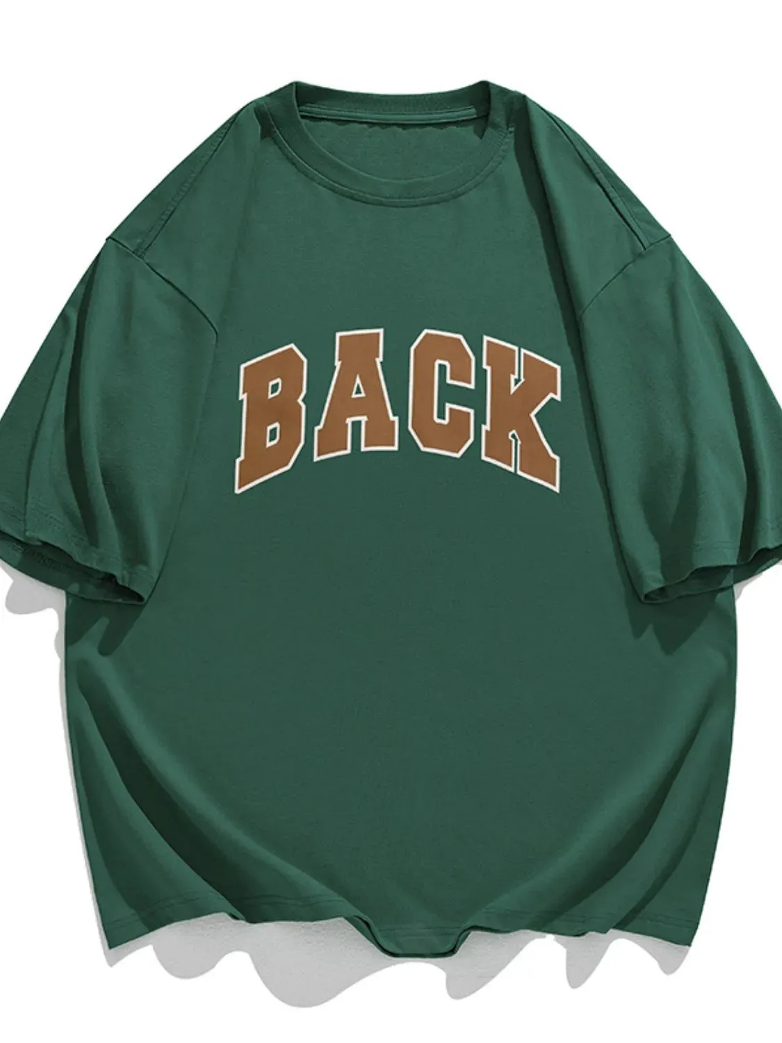 Men's Plus Size Letter Round Neck Half Sleeve T-Shirt