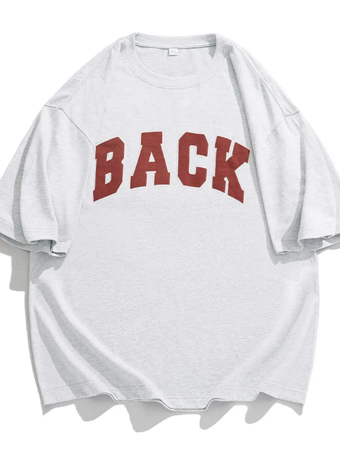 Men's Plus Size Letter Round Neck Half Sleeve T-Shirt