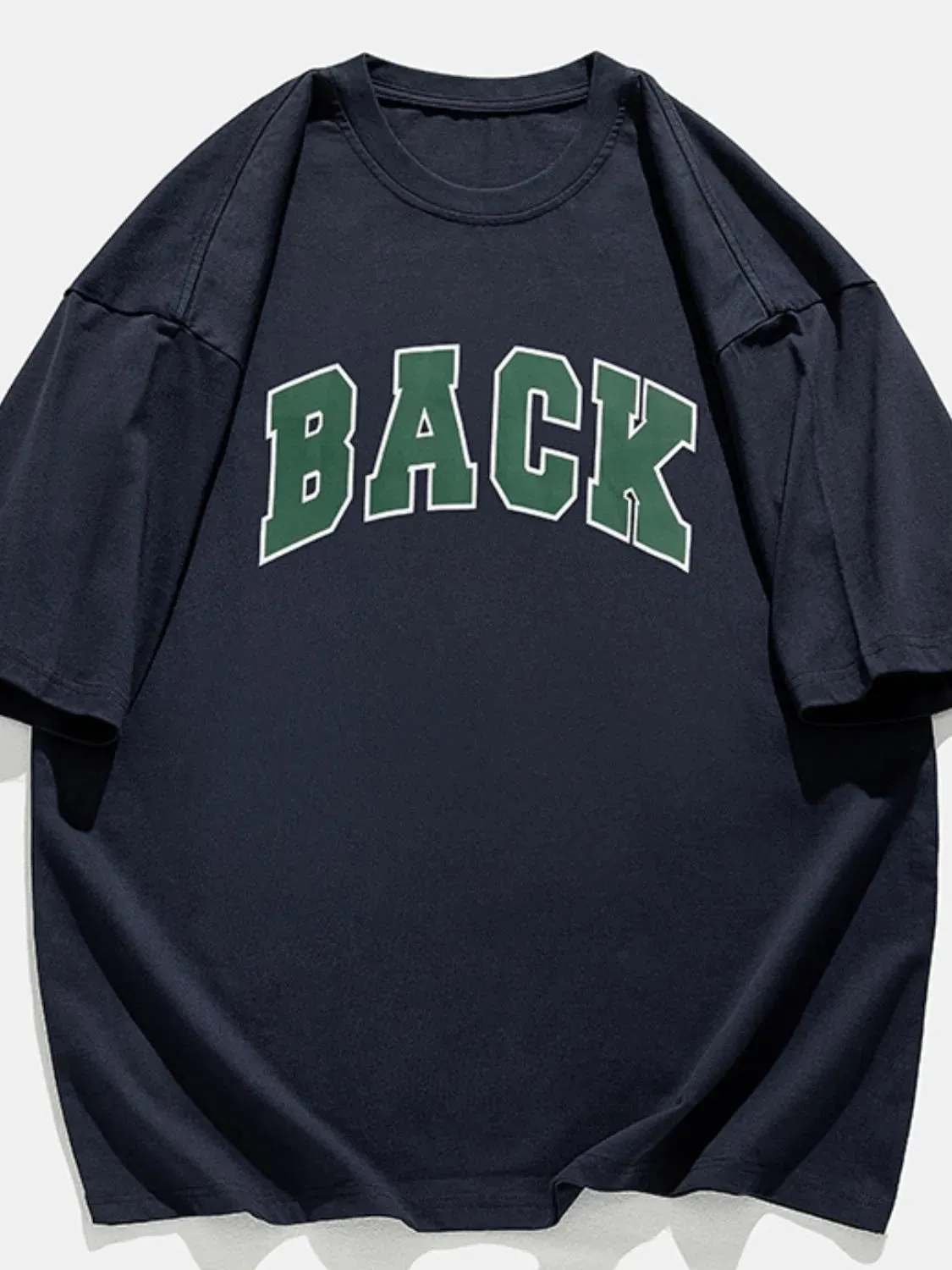 Men's Plus Size Letter Round Neck Half Sleeve T-Shirt