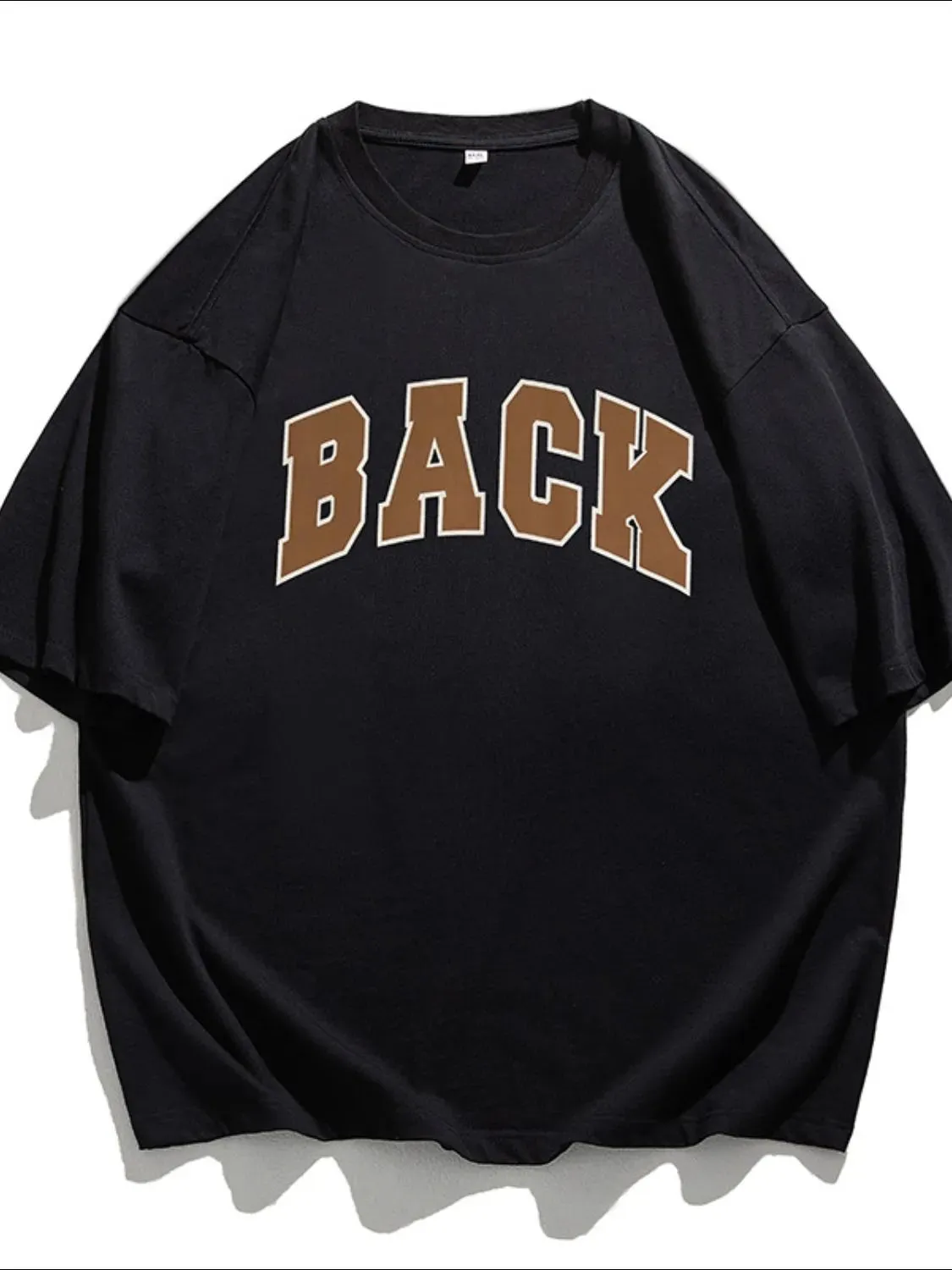 Men's Plus Size Letter Round Neck Half Sleeve T-Shirt