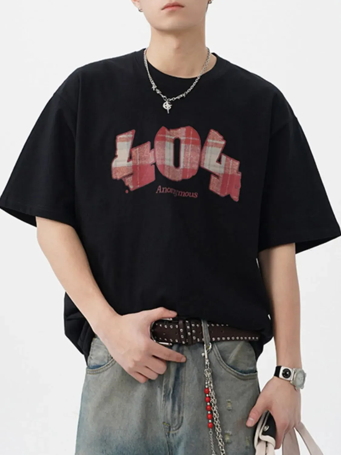 Men's Plus Size Round Neck Half Sleeve T-Shirt