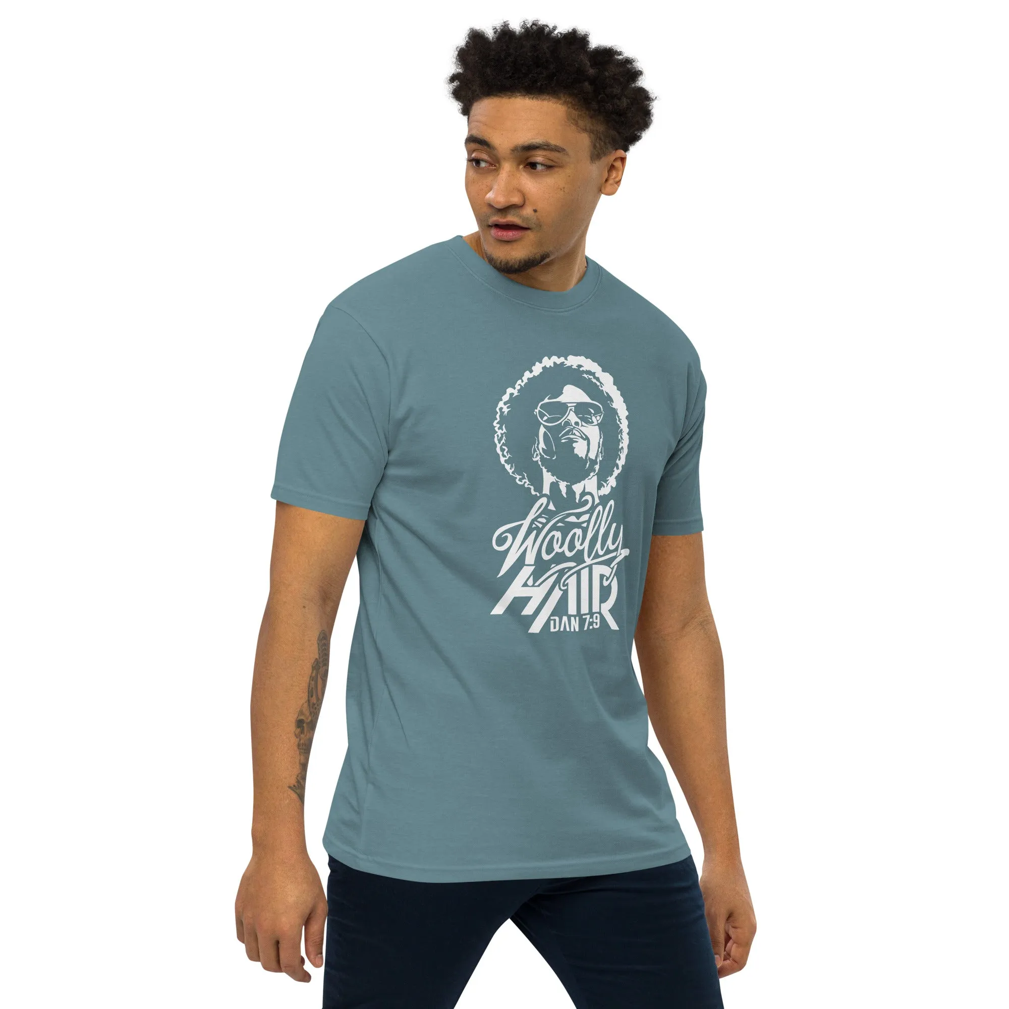 Men’s premium heavyweight Natural Woolly Man tee