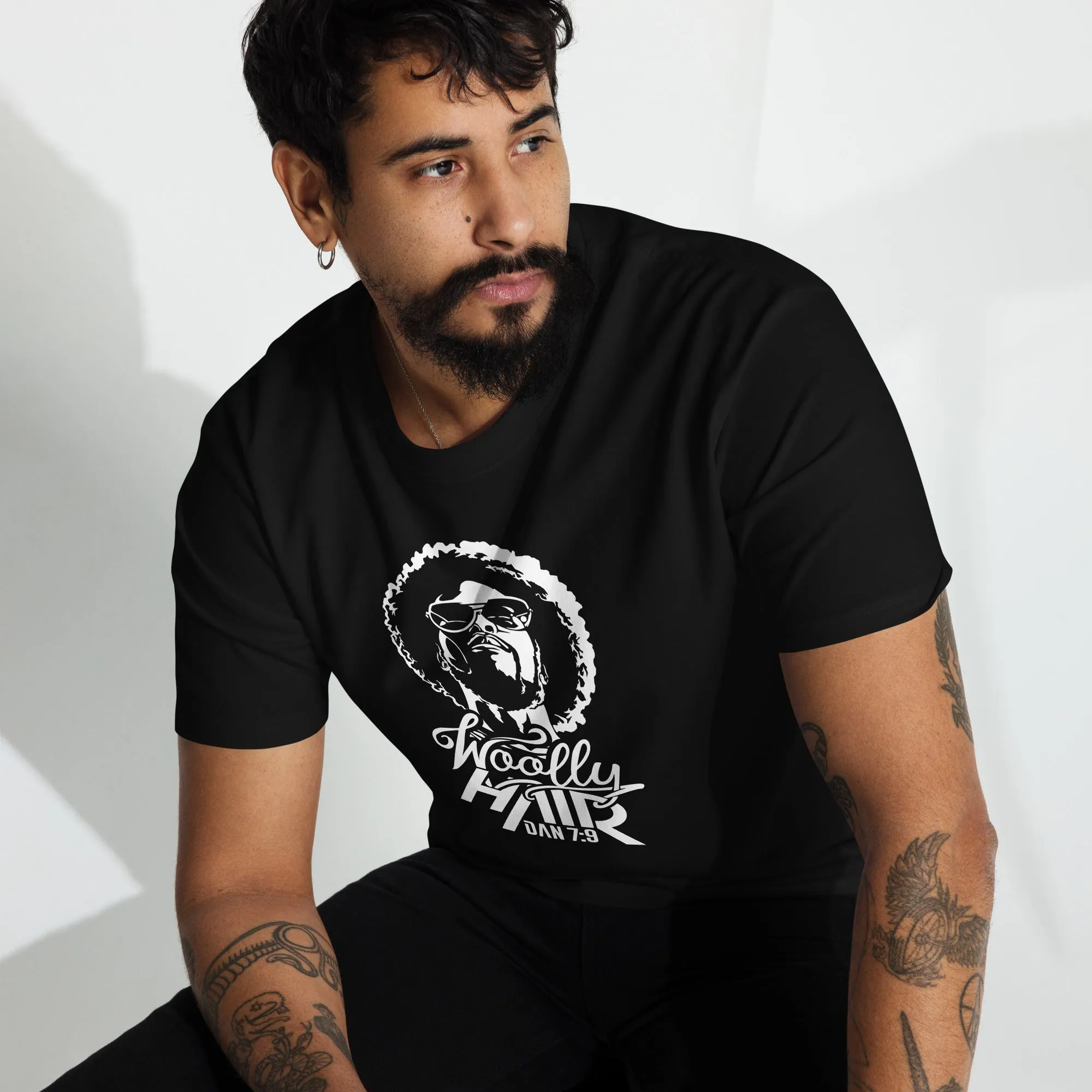 Men’s premium heavyweight Natural Woolly Man tee