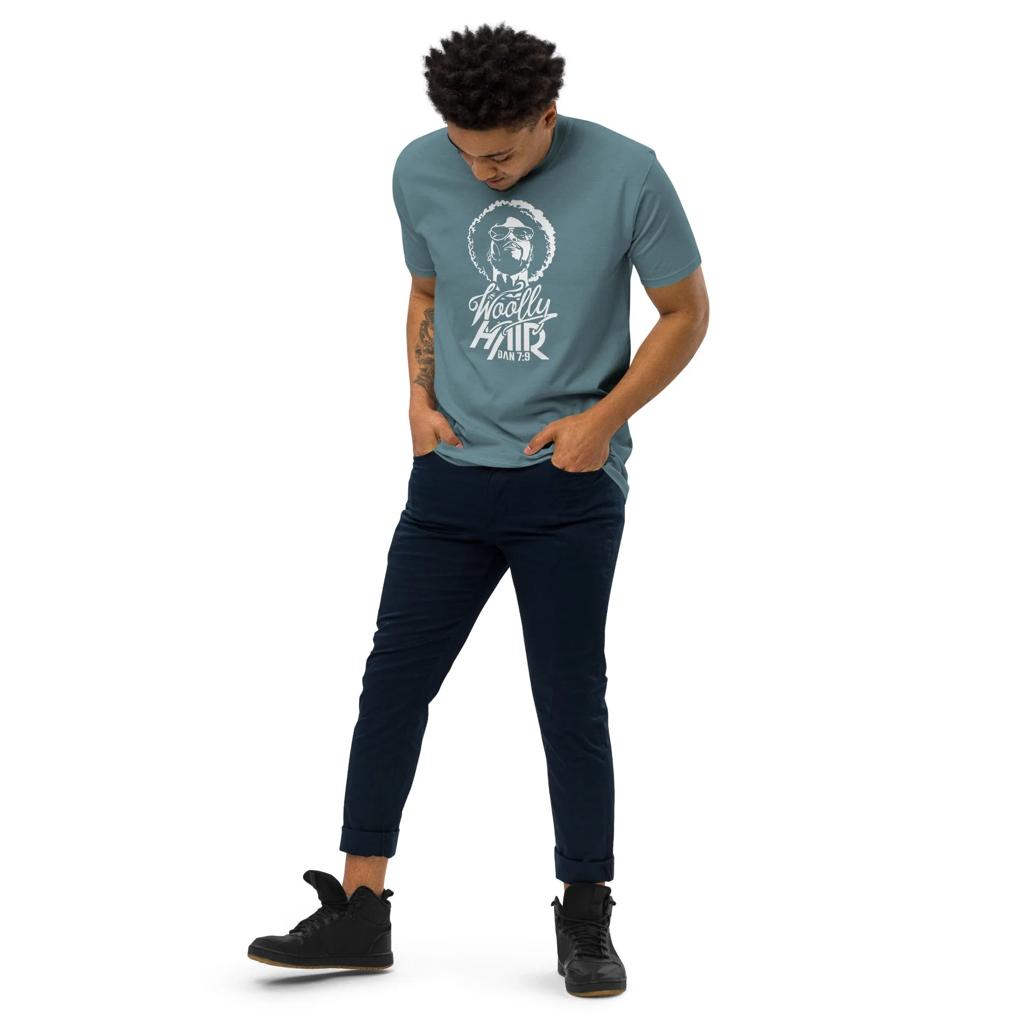 Men’s premium heavyweight Natural Woolly Man tee