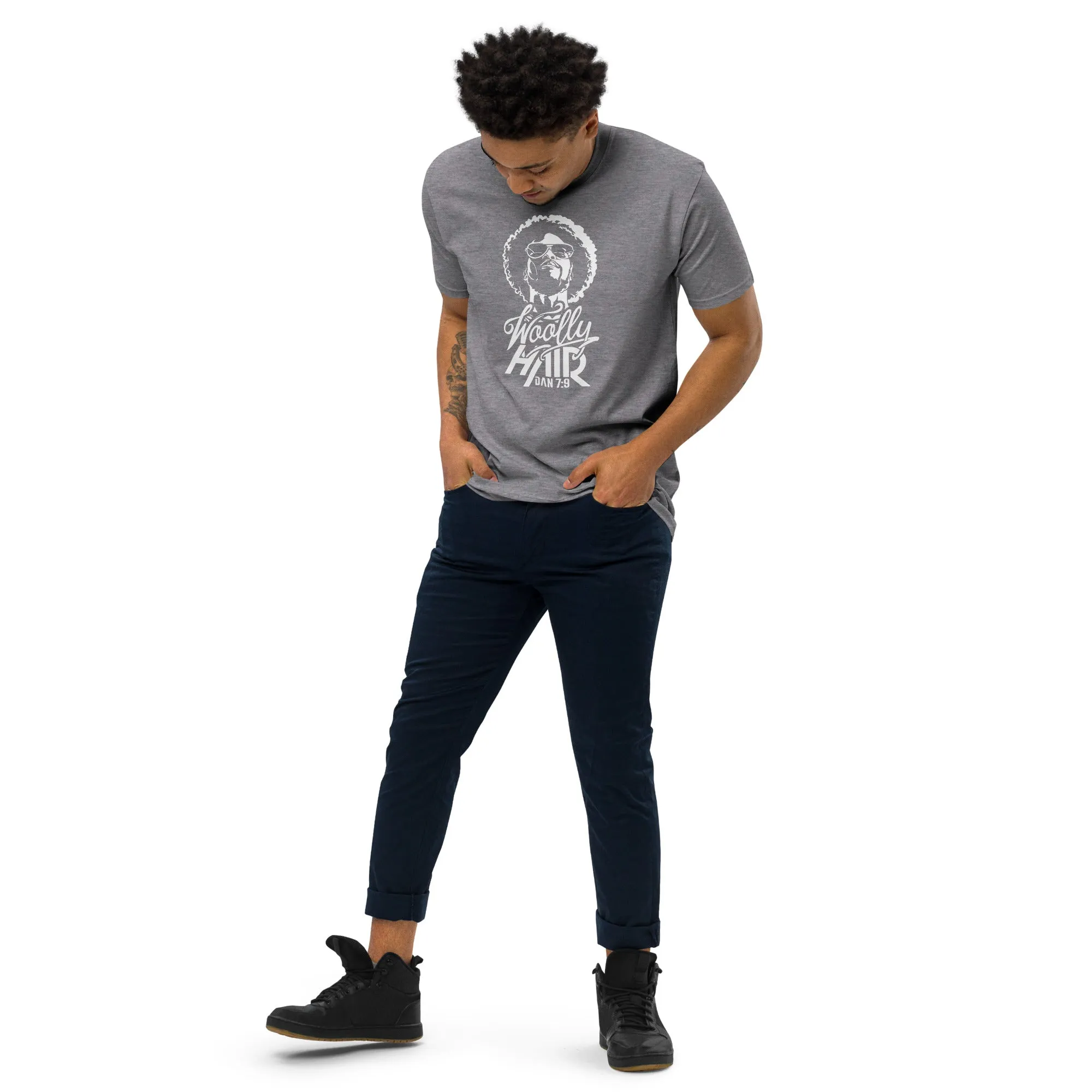 Men’s premium heavyweight Natural Woolly Man tee