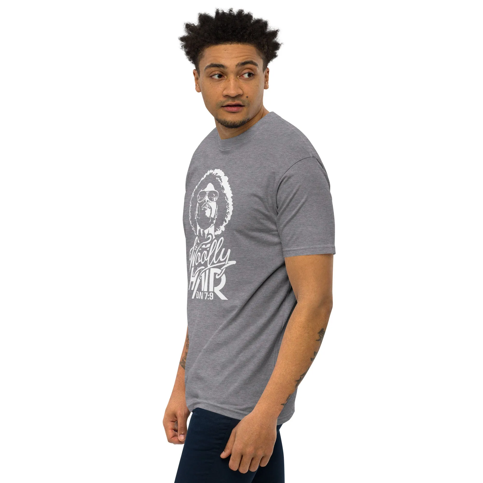 Men’s premium heavyweight Natural Woolly Man tee