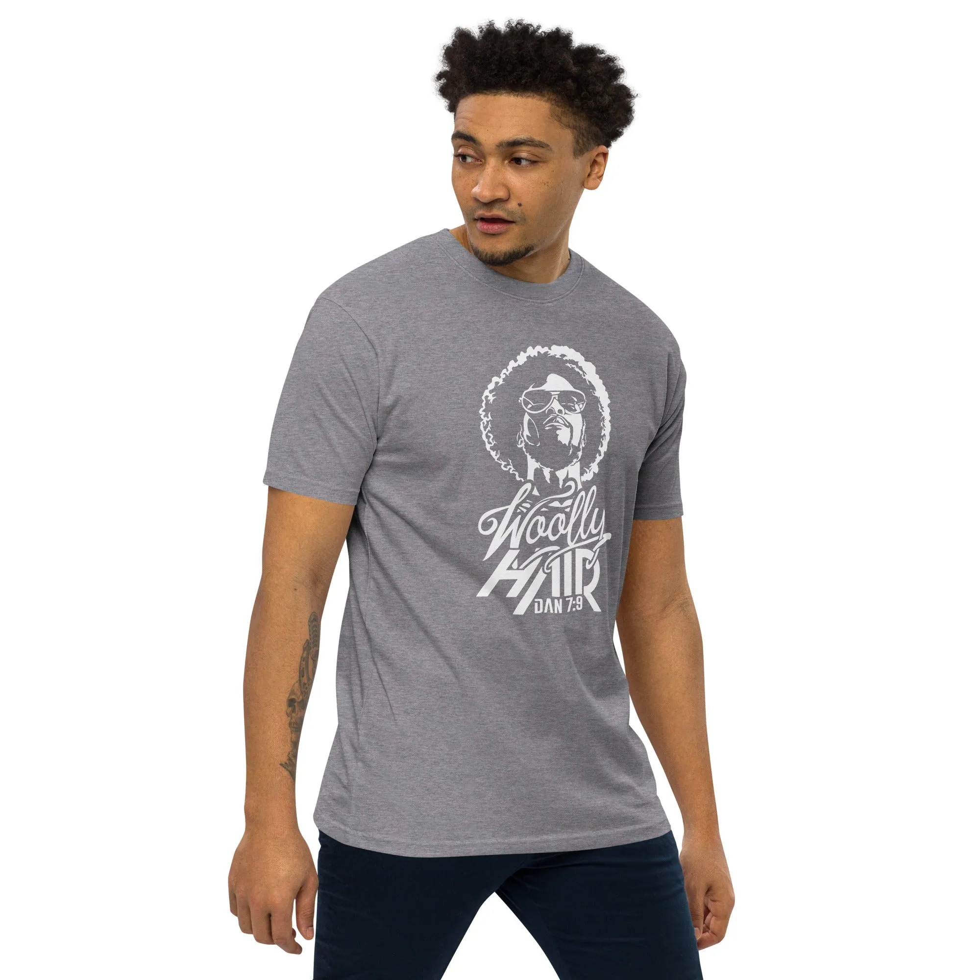 Men’s premium heavyweight Natural Woolly Man tee