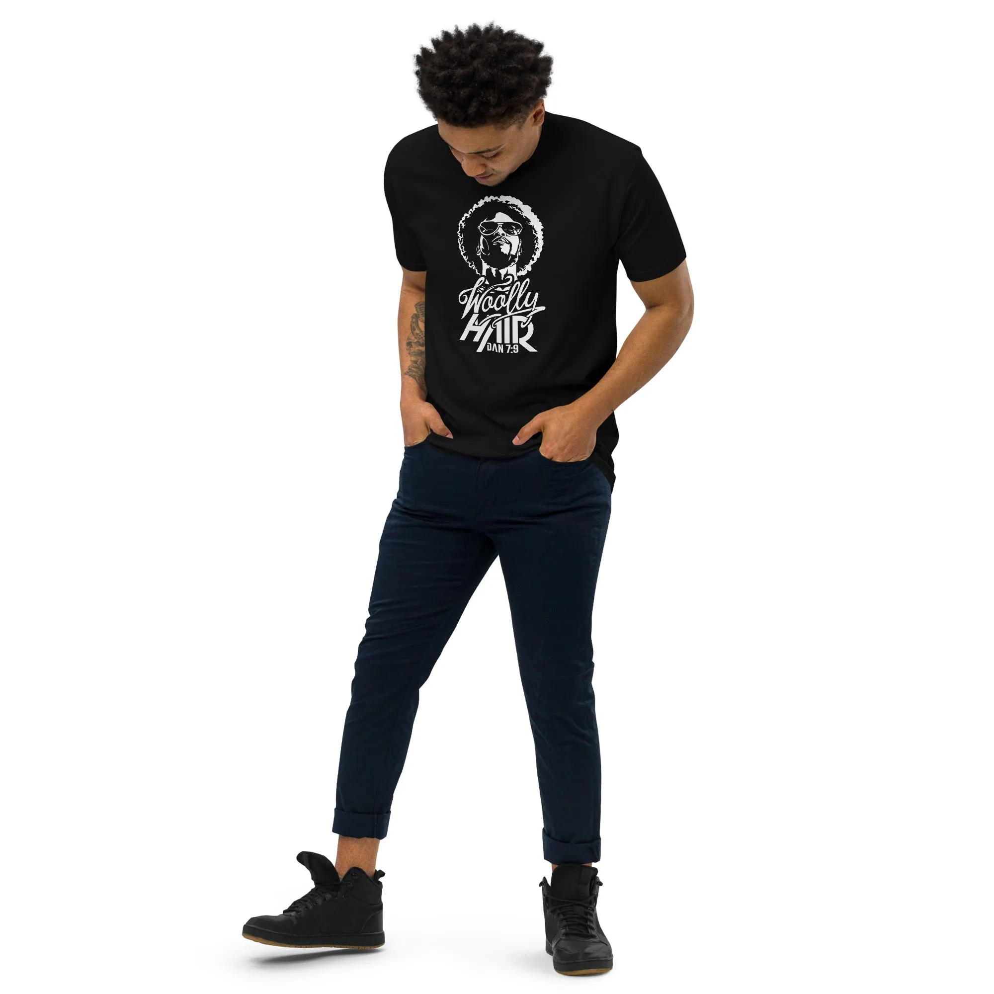 Men’s premium heavyweight Natural Woolly Man tee