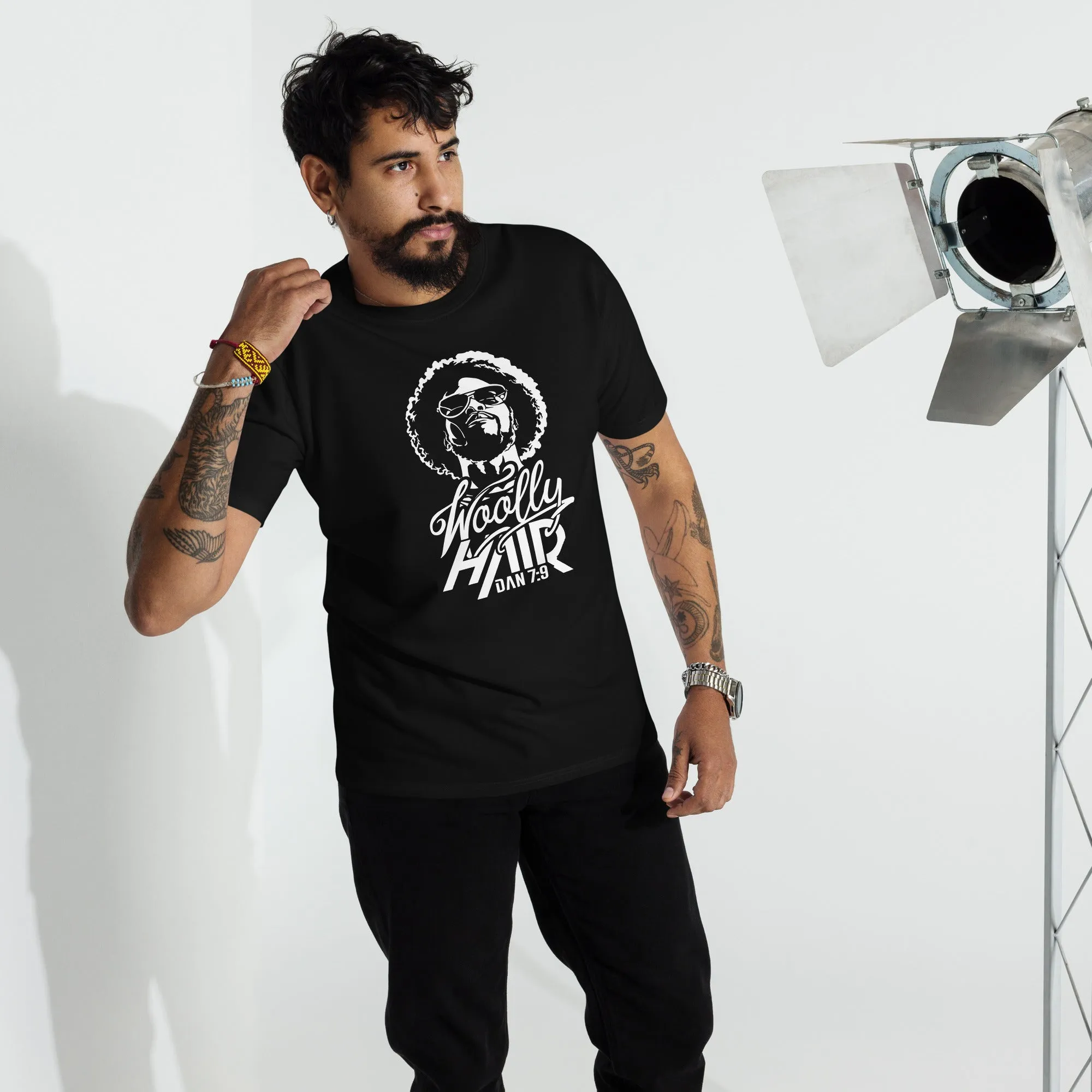 Men’s premium heavyweight Natural Woolly Man tee