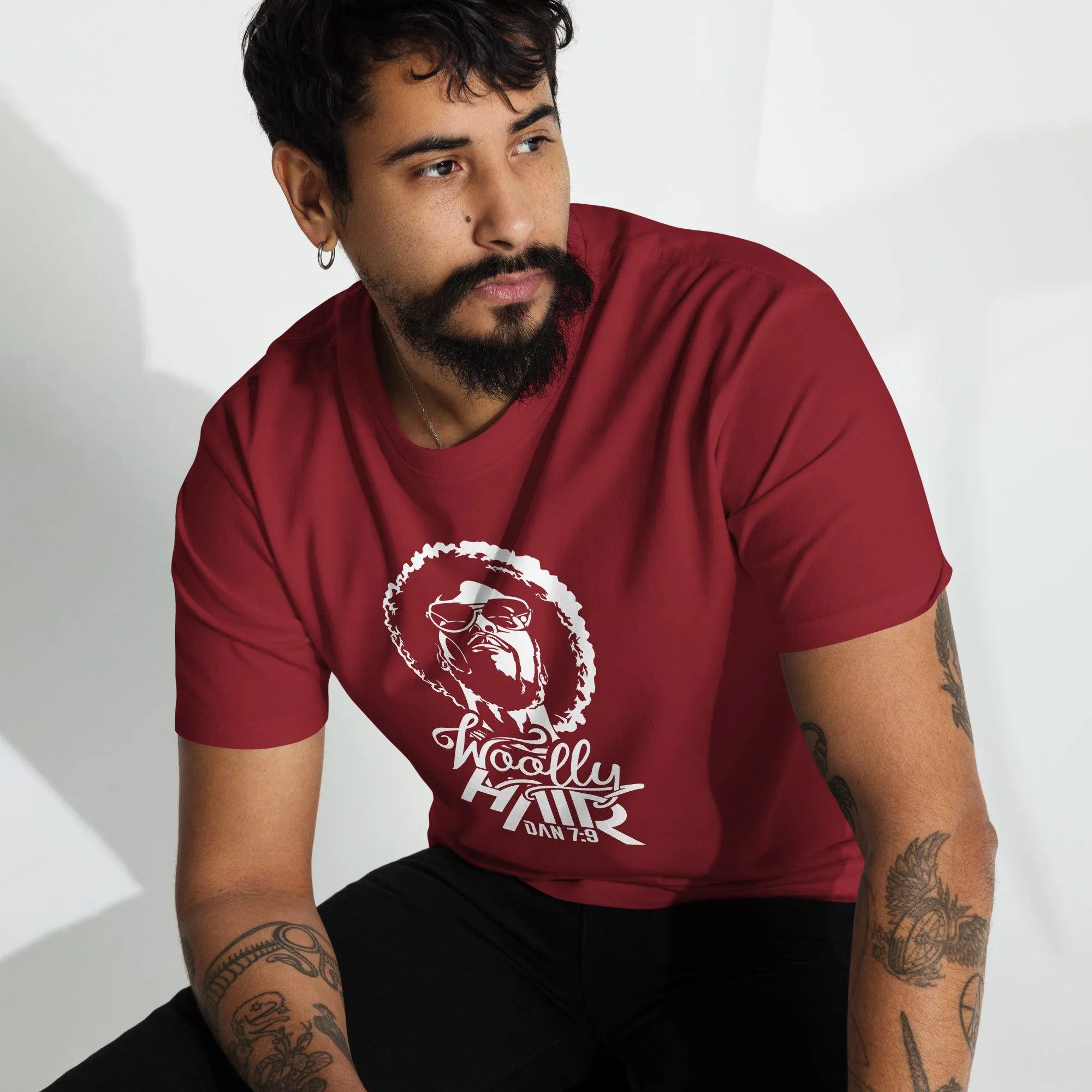 Men’s premium heavyweight Natural Woolly Man tee