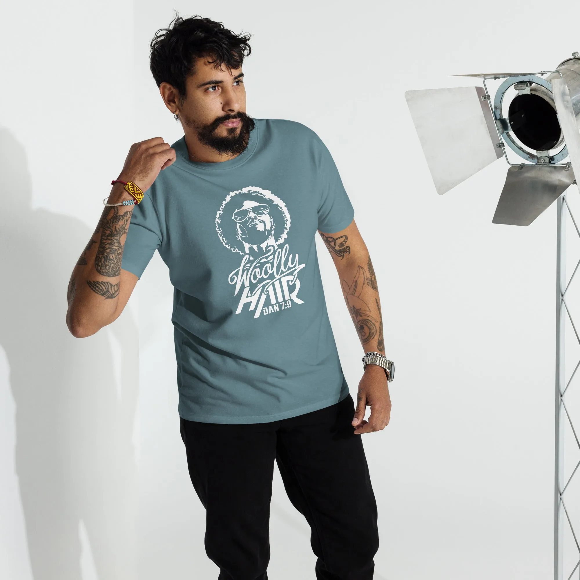 Men’s premium heavyweight Natural Woolly Man tee
